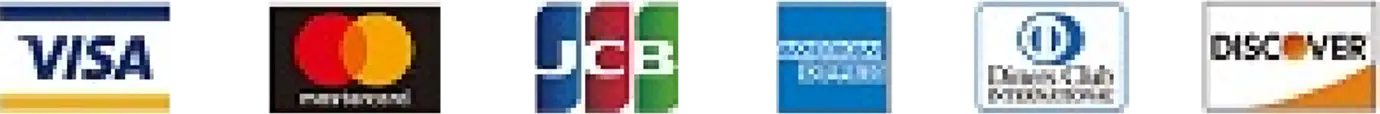 VISA、mastercard、JCB、amex、diners、discover